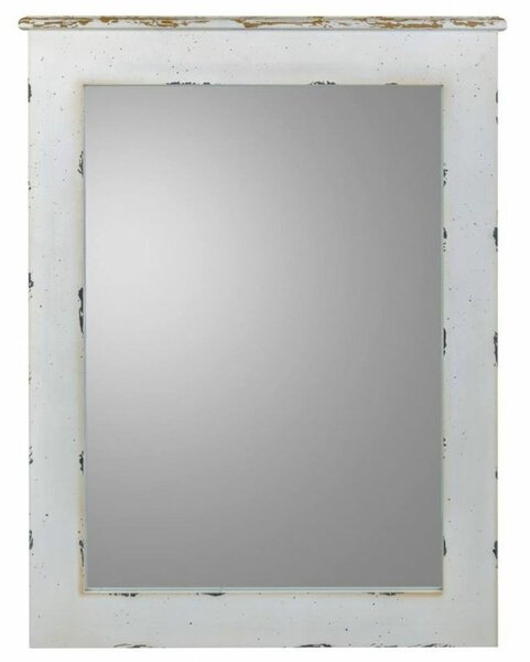 Wall mirror Alexandra House Living White Glass Fir wood 3 x 90 x 70 cm