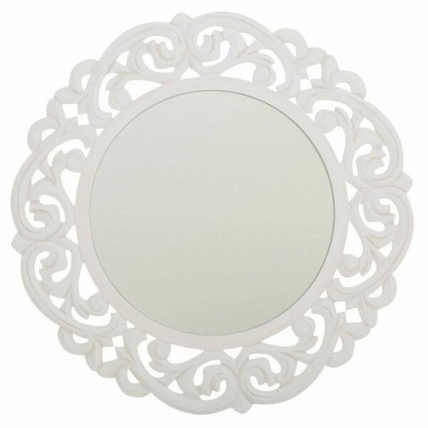 Wall mirror Alexandra House Living White Cream Metal Pine 2 x 60 x 60 cm