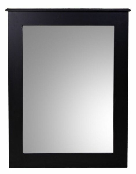 Wall mirror Alexandra House Living Black Glass Fir wood 3 x 90 x 70 cm