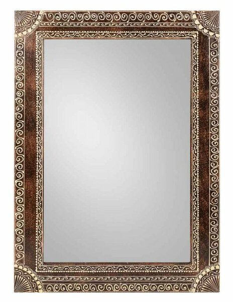 Wall mirror Alexandra House Living Glass MDF Wood 1 x 57 x 42 cm