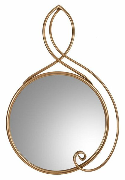 Wall mirror Alexandra House Living Gold Glass Iron MDF Wood 101 x 4 x 68 cm