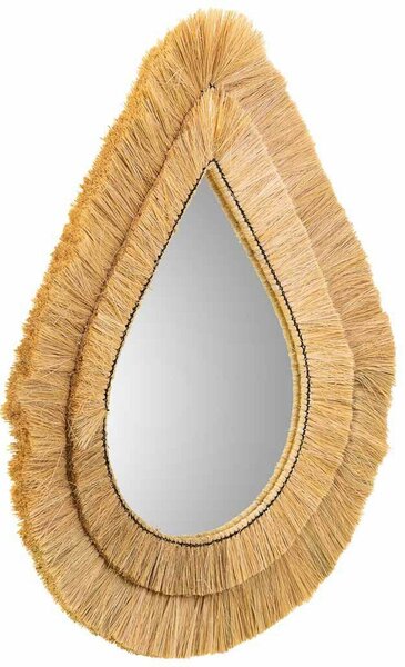 Wall mirror Alexandra House Living Brown Iron Natural Fibre 80 x 3 x 62 cm