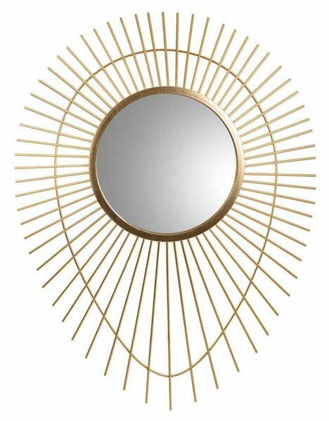 Wall mirror Alexandra House Living Golden Metal Glass 6 x 105 x 77 cm