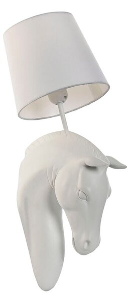 Wall Lamp Home ESPRIT White Modern Horse Aged finish 220 V 18 x 21,5 x 50,5 cm (2 Units)