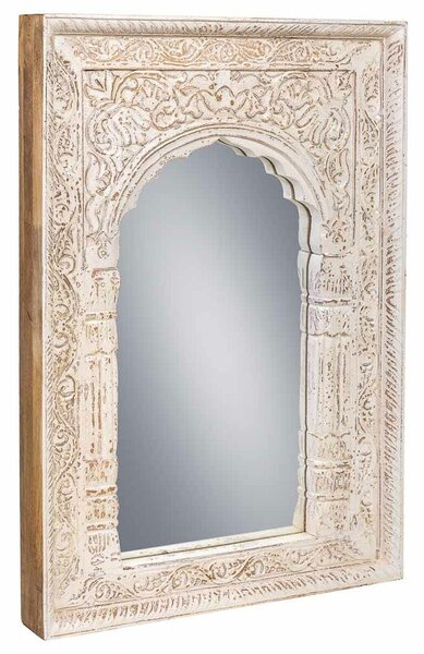 Wall mirror Alexandra House Living Cream Mango wood 6 x 60 x 87 cm