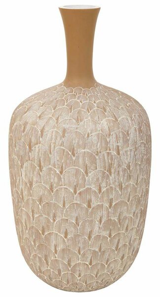 Vase Alexandra House Living White Golden Polyresin 21 x 41 x 21 cm