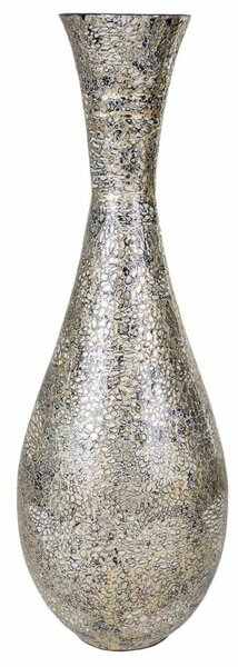 Vase Alexandra House Living Silver Paper Capiz 73 x 73 x 25 cm