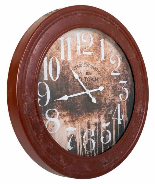 Wall Clock Alexandra House Living Red Fir wood MDF Wood 80 x 8 x 80 cm