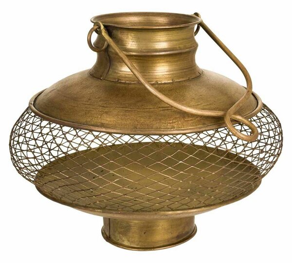 Vase Alexandra House Living Brass Iron 29 x 26 x 29 cm