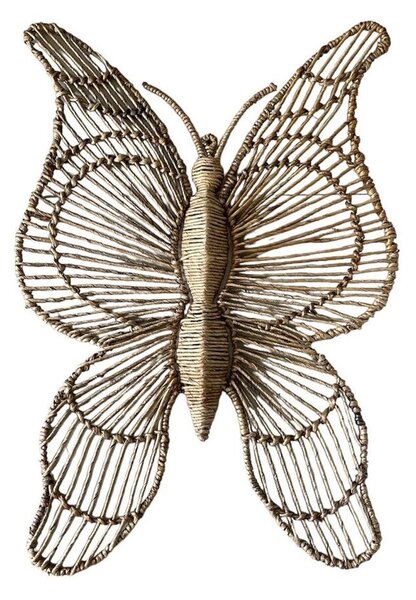 Wall Decoration Romimex Natural Banana fibre Butterfly 50 x 70 x 3 cm