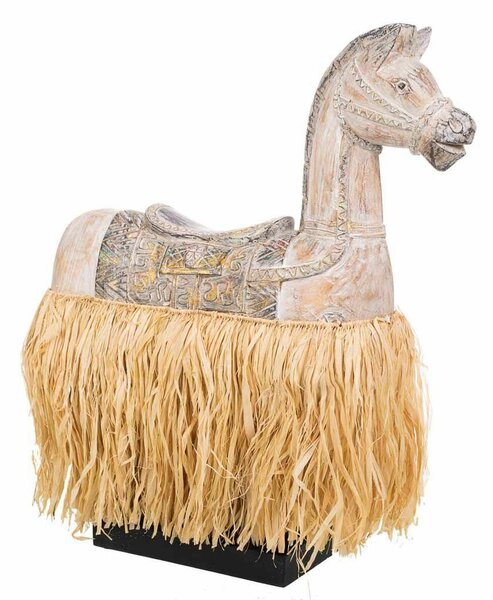 Decorative Figure Alexandra House Living Wood Marine algae Horse 58 x 17 x 44 cm