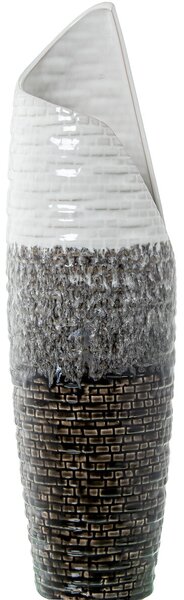 Vase Alexandra House Living White Grey Ceramic 11 x 49 cm