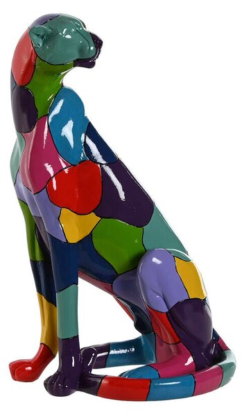 Decorative Figure Home ESPRIT Multicolour Panther 25 x 18 x 41 cm