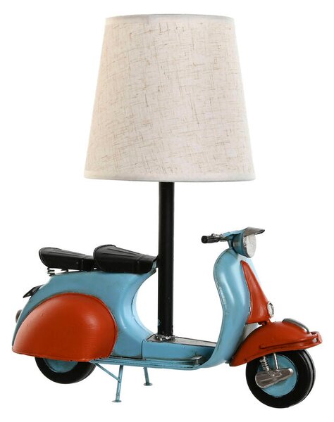 Desk lamp Home ESPRIT Blue Orange Linen Metal 31 x 15 x 34 cm