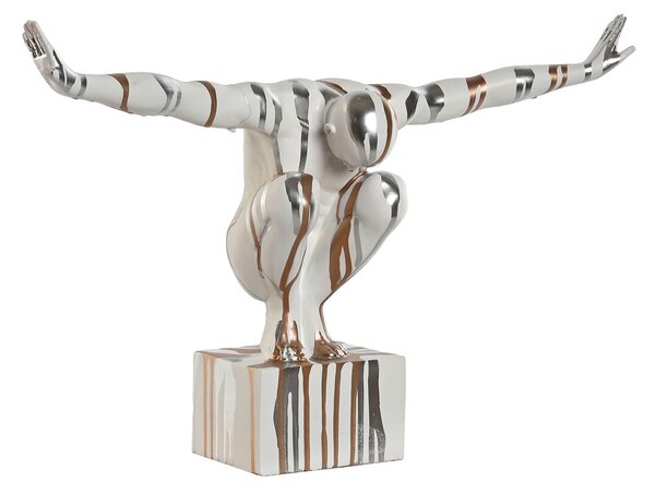 Decorative Figure Home ESPRIT White Golden Silver Men 49 x 16 x 33 cm