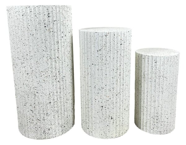 Columns Romimex Cream MDF Wood 3 Pieces