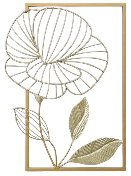 Wall Decoration Alexandra House Living Golden Metal 38 x 51 x 3 cm