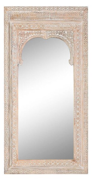 Wall mirror Home ESPRIT Natural Crystal Mango wood Indian Man Stripped 90 x 3,5 x 180 cm