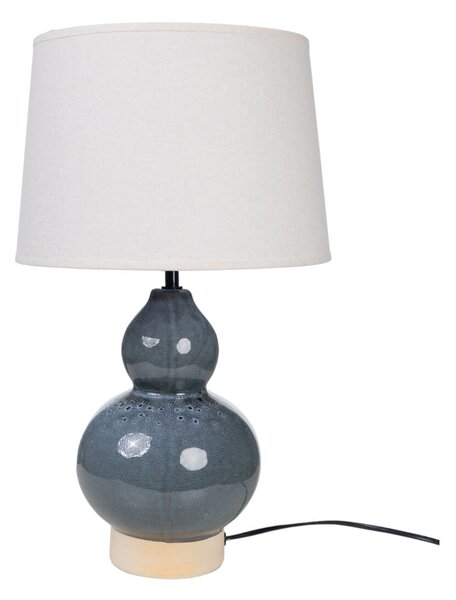 Desk lamp Romimex Blue Beige Ceramic 28 x 47 x 28 cm