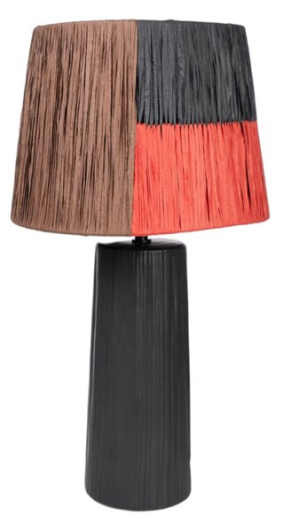 Desk lamp Romimex Brown Black Orange Ceramic 25 x 46 x 25 cm