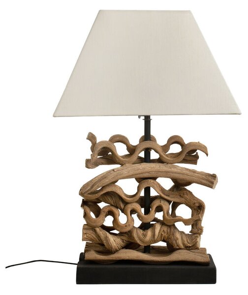 Desk lamp Romimex Natural Wood 30 x 45 x 25 cm