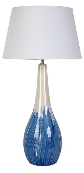 Desk lamp Romimex Blue White Ceramic 18 x 60 x 18 cm