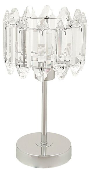 Desk lamp Romimex Silver Metal Glass 13 x 26 x 13 cm E14