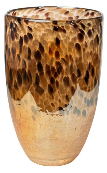 Vase Romimex Black Golden Glass Leopard 18 x 28 x 18 cm