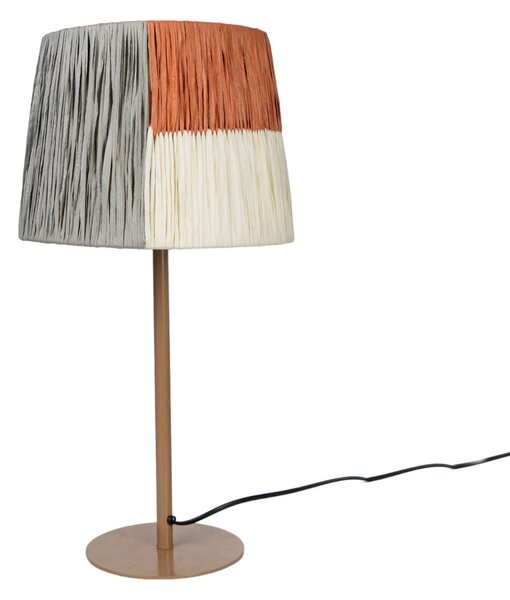 Desk lamp Romimex Brown Beige Grey Metal 25 x 47 x 25 cm