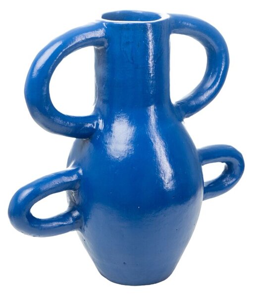 Vase Romimex Cobalt blue Ceramic 40 x 40 x 20 cm With handles