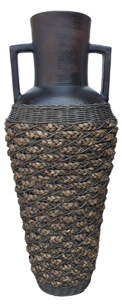 Floor vase Romimex Brown Rattan Terracotta 35 x 100 x 35 cm