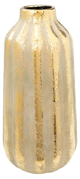 Vase Romimex Golden Porcelain Stripes 17 x 35 x 17 cm