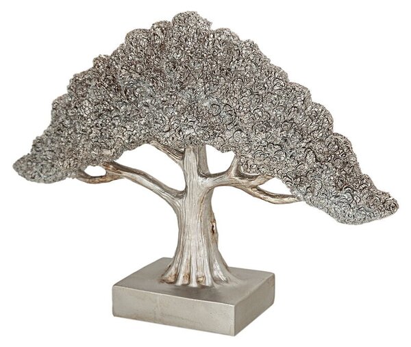 Sculpture Romimex Silver Tree 31 x 22 x 8 cm