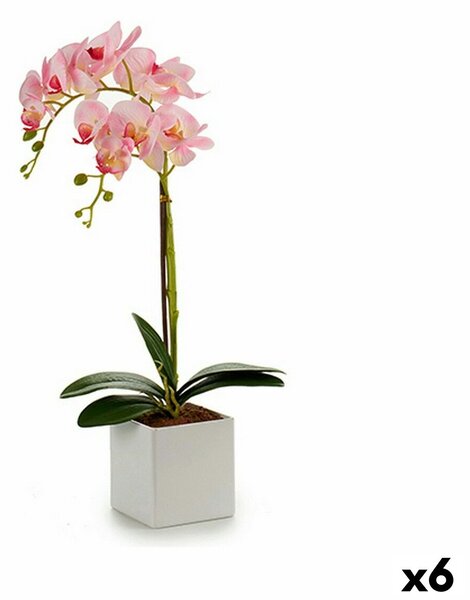 Decorative Plant Orchid 18 x 47 x 14 cm Plastic (6 Units)