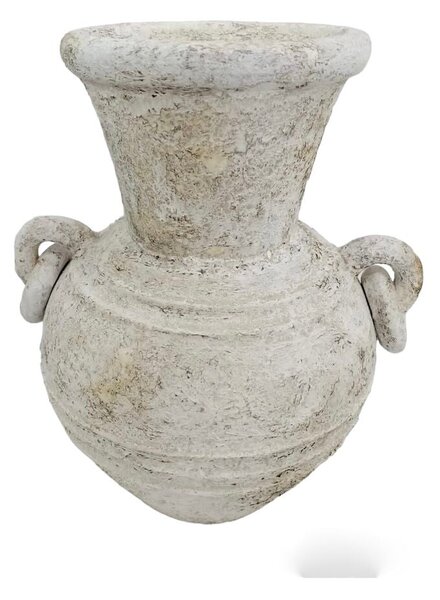 Vase Romimex White Terracotta 30 x 40 x 35 cm With handles