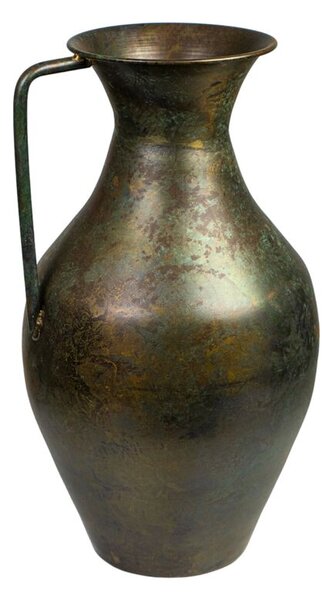 Vase Romimex Antique Brown Metal 22 x 39 x 22 cm With handle