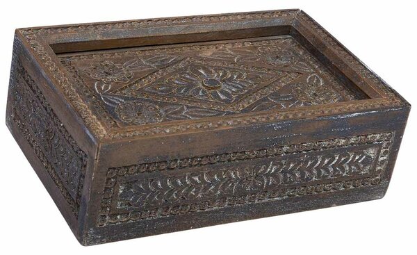 Jewelry box Alexandra House Living White Grey Mango wood 20 x 9 x 29 cm