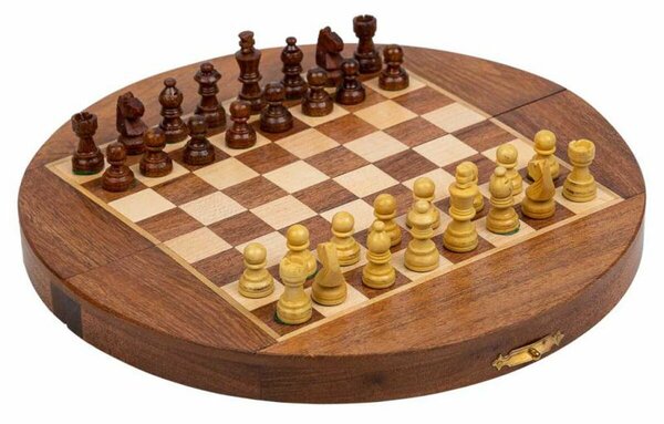 Chess Alexandra House Living Brown Acacia 23 x 1 x 23 cm Magnetic