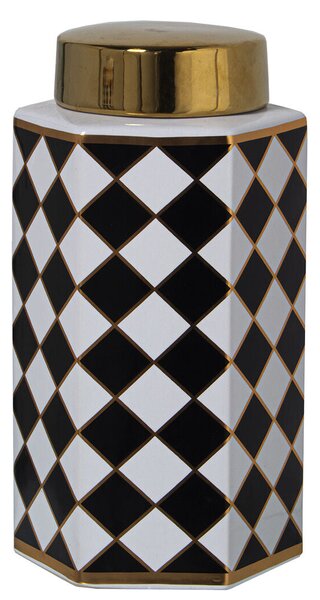 Tibor Alexandra House Living White Black Ceramic 14 x 13 x 25 cm