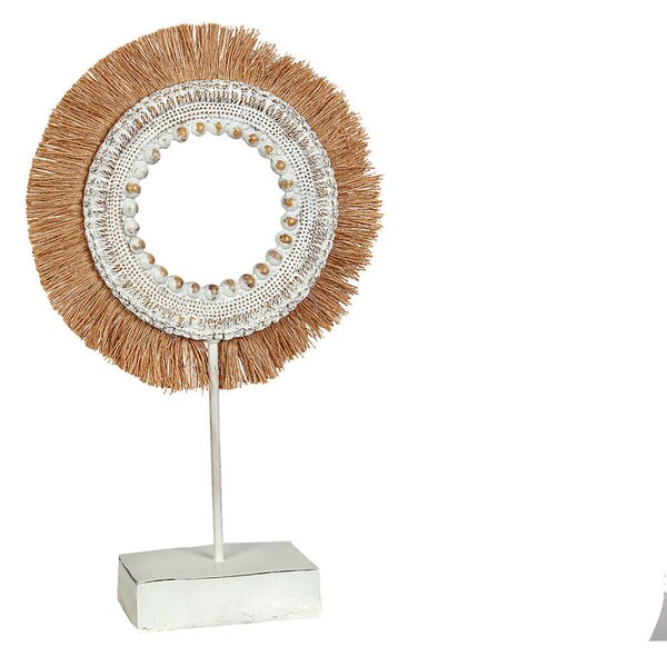 Decorative Figure Romimex Beige Natural 9 x 48 x 29 cm With tassles Disco