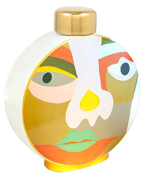 Tibor Romimex Multicolour Porcelain Face 23 x 28 x 9 cm