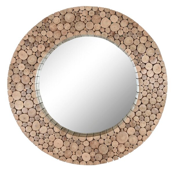 Wall mirror Home ESPRIT Natural Bali 90 x 10 x 90 cm