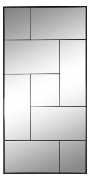 Wall mirror Home ESPRIT Black 90 x 2 x 180 cm