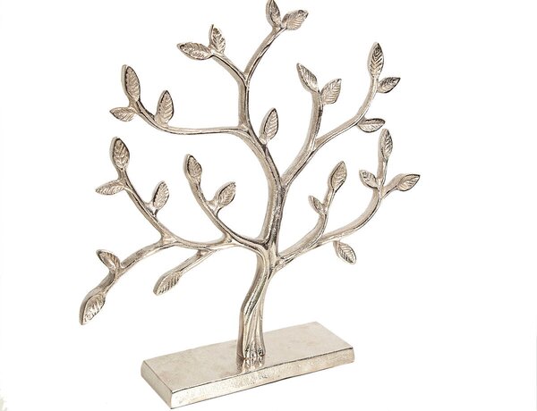 Sculpture Romimex Silver Tree 44 x 44 x 9 cm