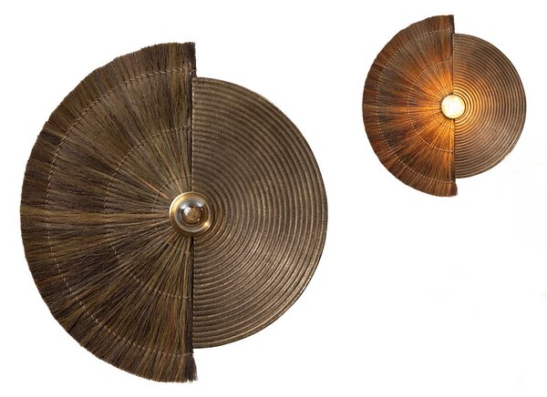 Wall Light Romimex Golden Natural Modern 8 x 47 x 53 cm