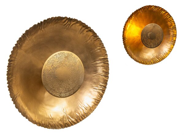 Wall Light Romimex Antique Golden 14 x 49 x 49 cm