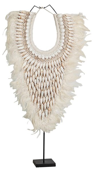 Decorative Figure Romimex White Shell necklace 40 x 60 x 15 cm