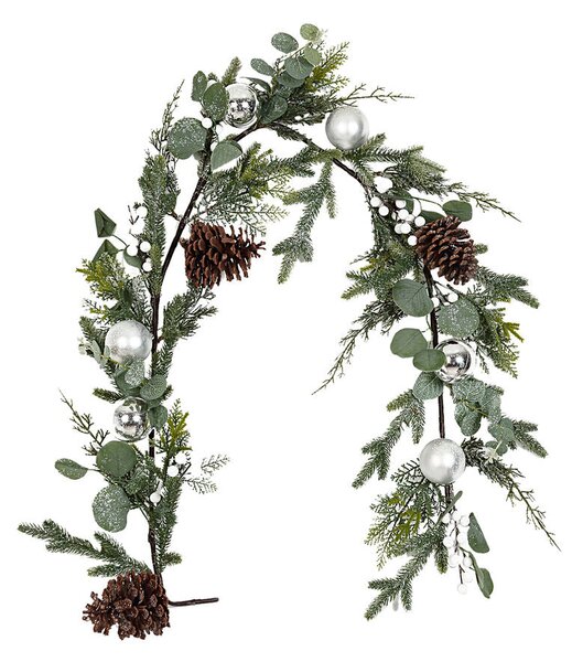 Christmas garland Romimex Brown Green Golden Polyethylene Pine cone Fir Christmas Baubles 18 x 150 x 18 cm