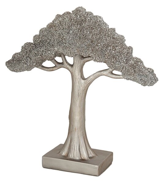 Sculpture Romimex Silver Tree 34 x 33 x 9 cm