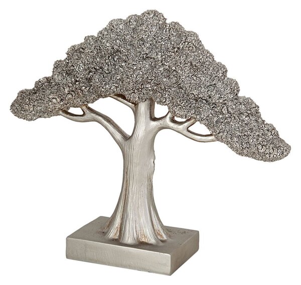 Sculpture Romimex Silver Tree 34 x 28 x 10 cm